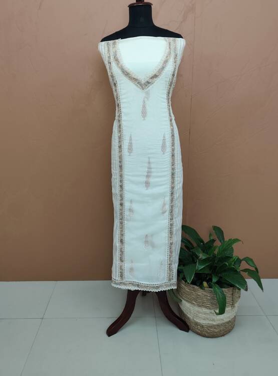 CHANDERI SILK KURTI MATERIAL