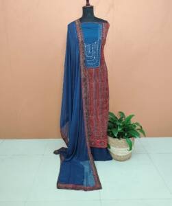 LINEN COTTON EMBROIDERED SUITS-43663