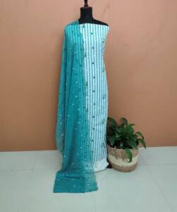 LINEN COTTON EMBROIDERED SUITS  43712