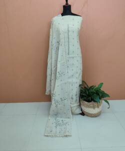 CHANDERI SILK EMBROIDERED SUITS