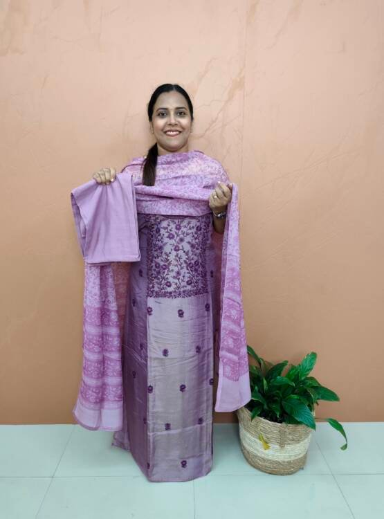 CHANDERI TISSUE SUITS-41576
