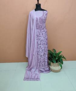 MAL CHANDERI SILK EMBROIDERED SUIT-43731