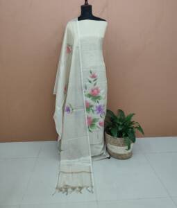 CHANDERI TISSUE EMBROIDERED SUITS-43746