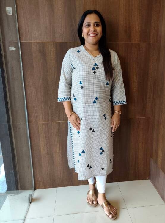 PRINTED COTTON KURTI-43683