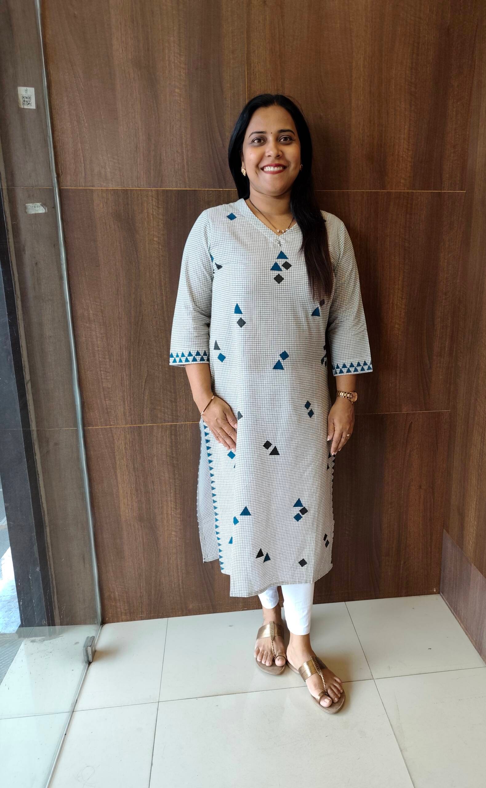 PRINTED COTTON KURTI-43683