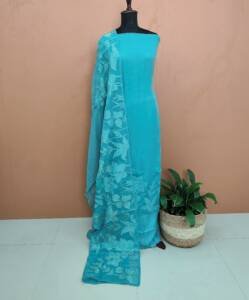 VISCOSE ORGANZA APPLIQUE WORK SUITS