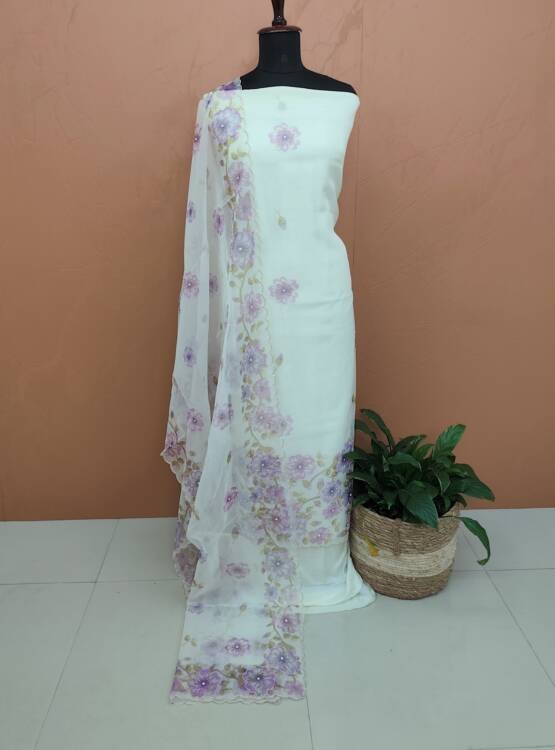 ORGANZA FLORAL PRINTED SALWAR SUITS