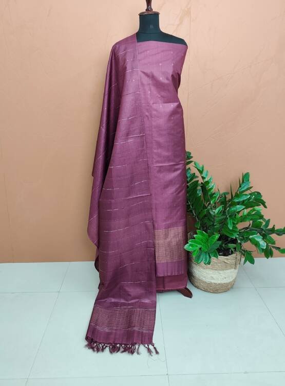 PURE TUSSER SILK SALWAR SUITS