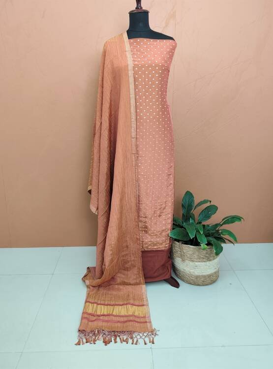 SOFT SILK TISSUE BANARASI WEAVING SUITS-43779
