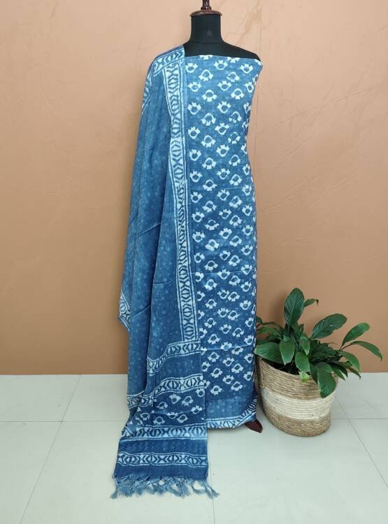 SEMI KHADI BATIK PRINTED SUITS