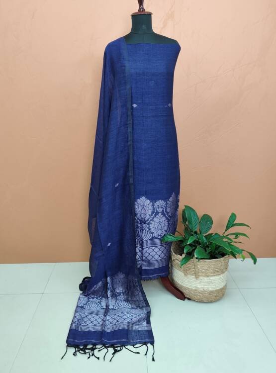 PURE LINEN JAMDHANI SUITS-