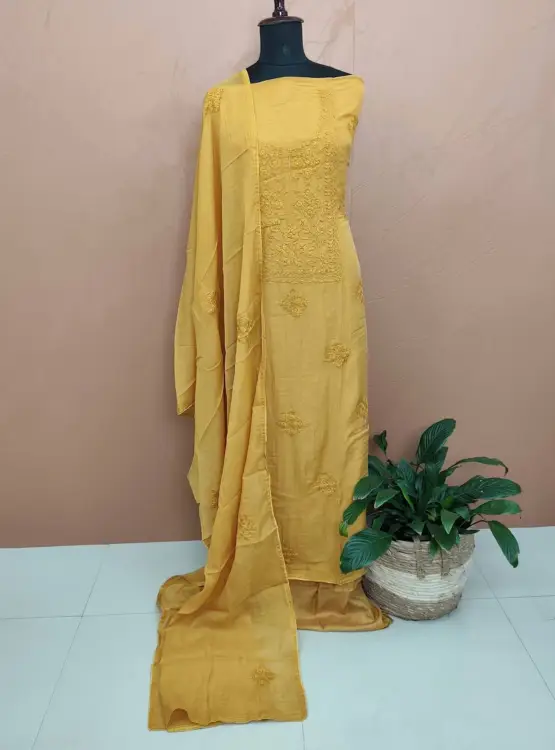 PURE MAL CHANDERI SILK SUITS-43805