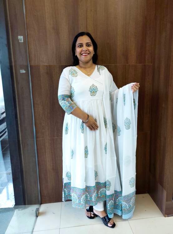 PRINTED COTTON KURTI-43701