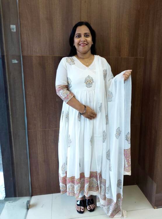 PRINTED COTTON KURTI   43701