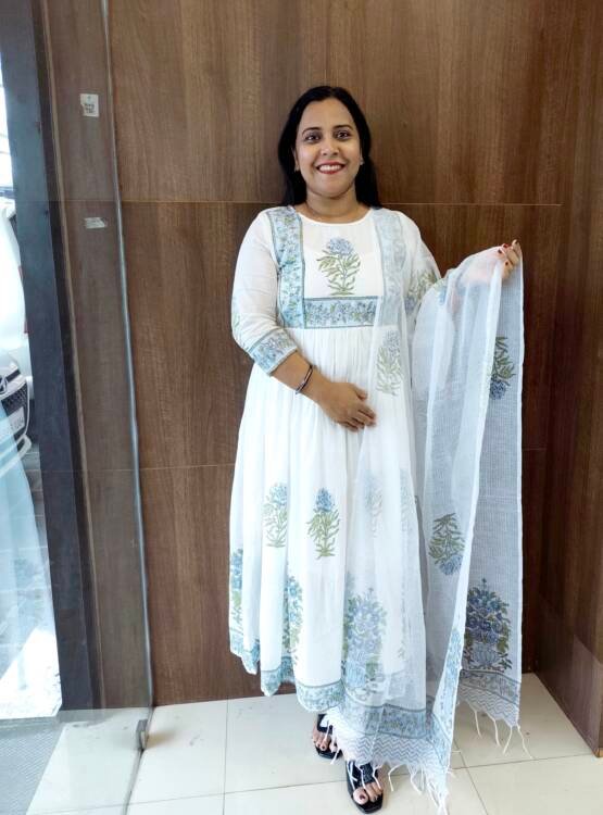 PRINTED MAL COTTON KURTI SET-43688