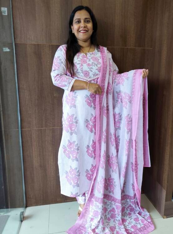PRINTED COTTON READY TO WEAR SET-43679