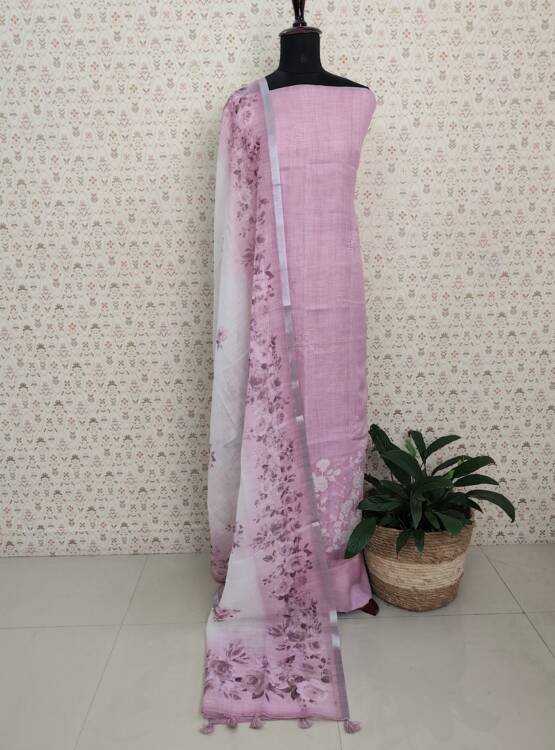 SILKY KOTA APPLIQUE WORK SUIT-43352