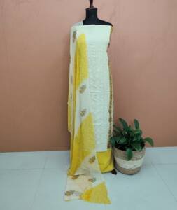 SOFT COTTON EMBROIDERED SUITS-43550