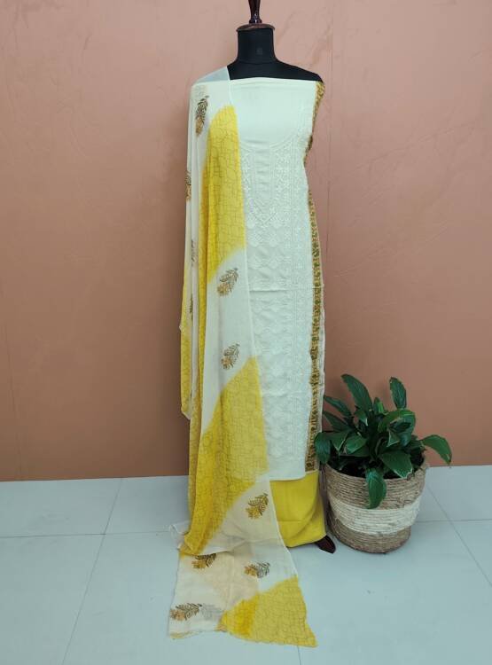 SOFT COTTON EMBROIDERED SUITS-43550