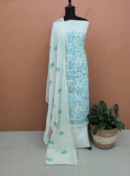 COTTON EMBROIDERED SALWAR SUITS-43569