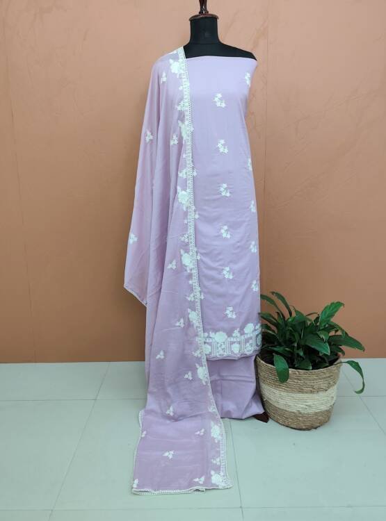 COTTON EMBROIDERED SUITS-43592