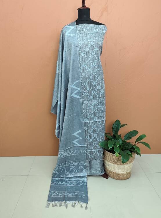SEMI KHADI PRINTED SUITS-43777