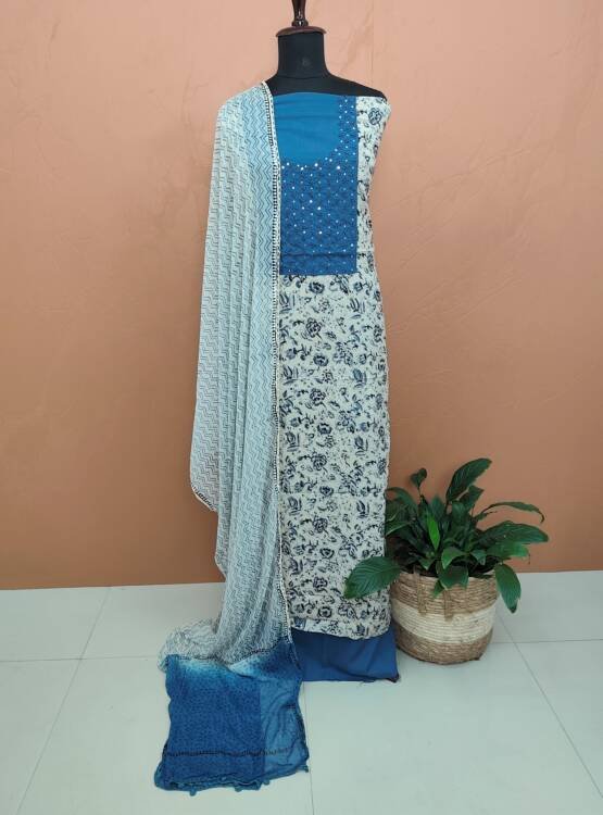 PRINTED COTTON SALWAR SUITS-43830