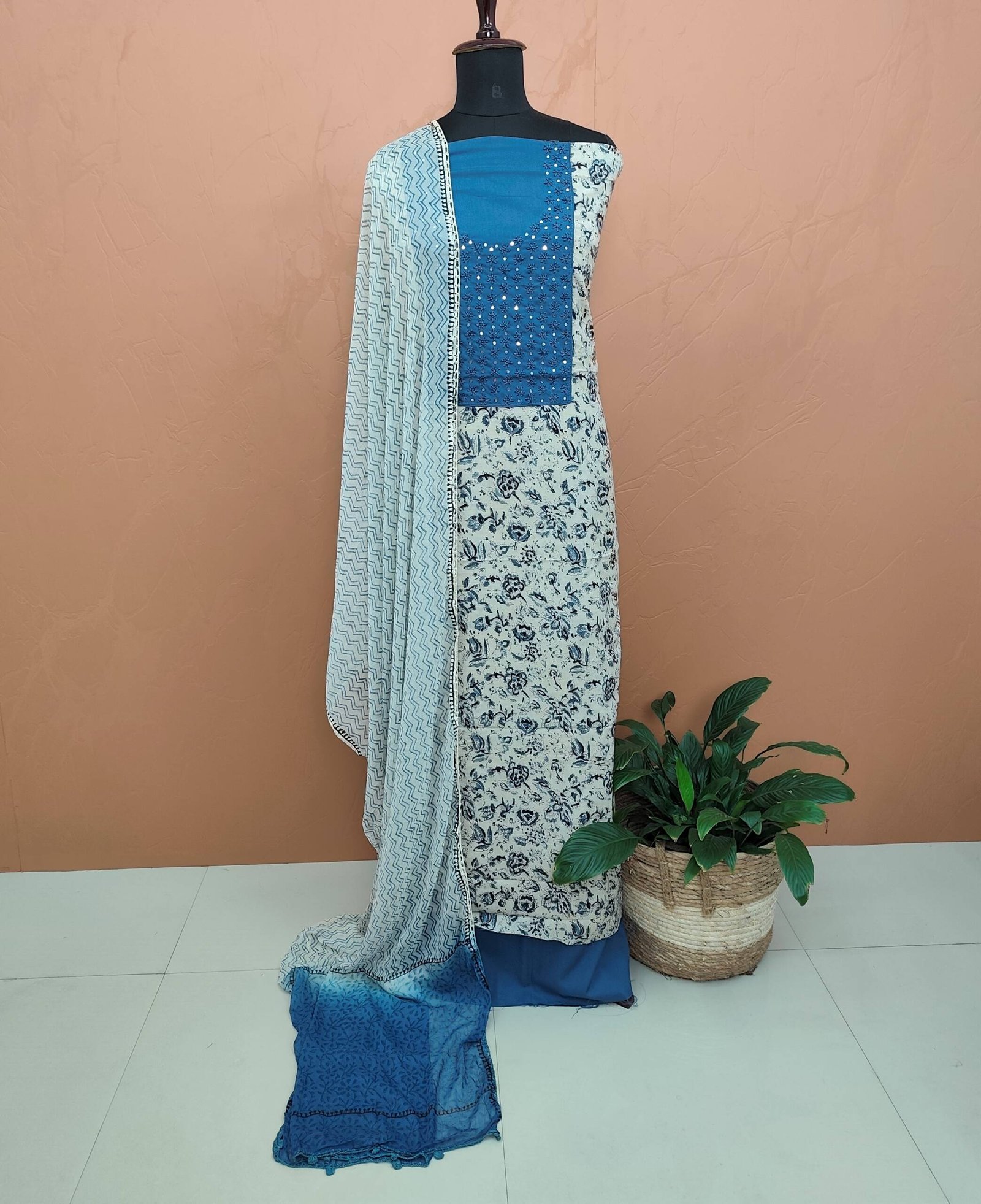 PRINTED COTTON SALWAR SUITS-43830