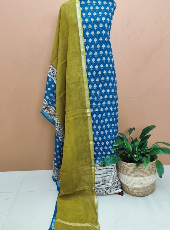 LINEN COTTON SALWAR SUITS  43853