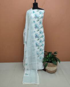 LINEN COTTON FLORAL PRINTED SUITS-43872