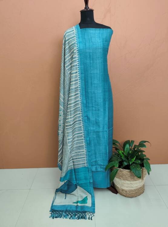 SEMI JUTE SILK SALWAR SUITS-43873