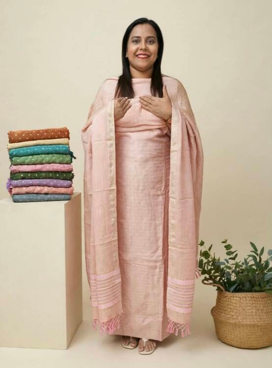 SOFT SILK TISSUE BANARASI SUITS-43849