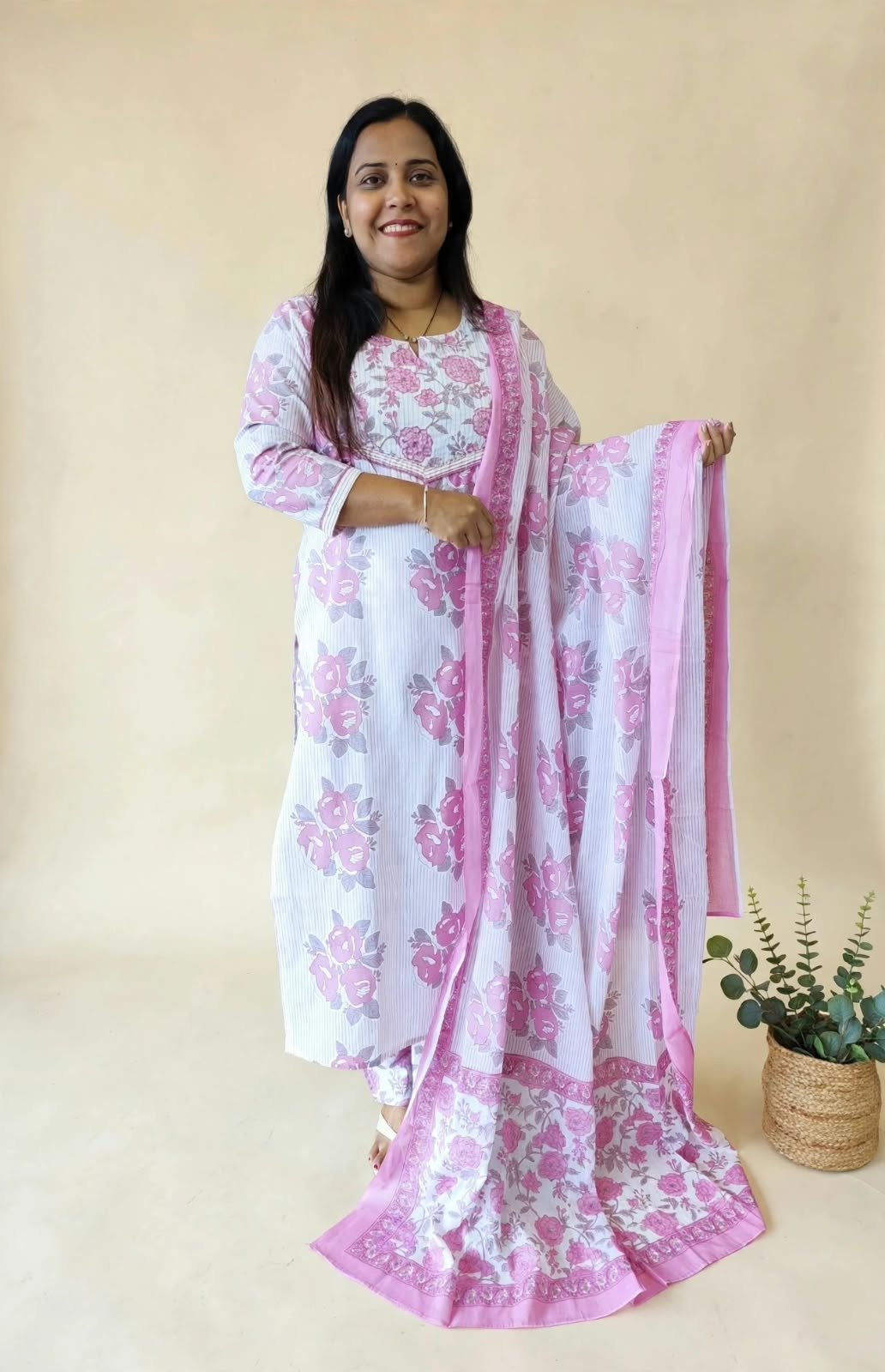 PRINTED COTTON READY TO WEAR SET-43679