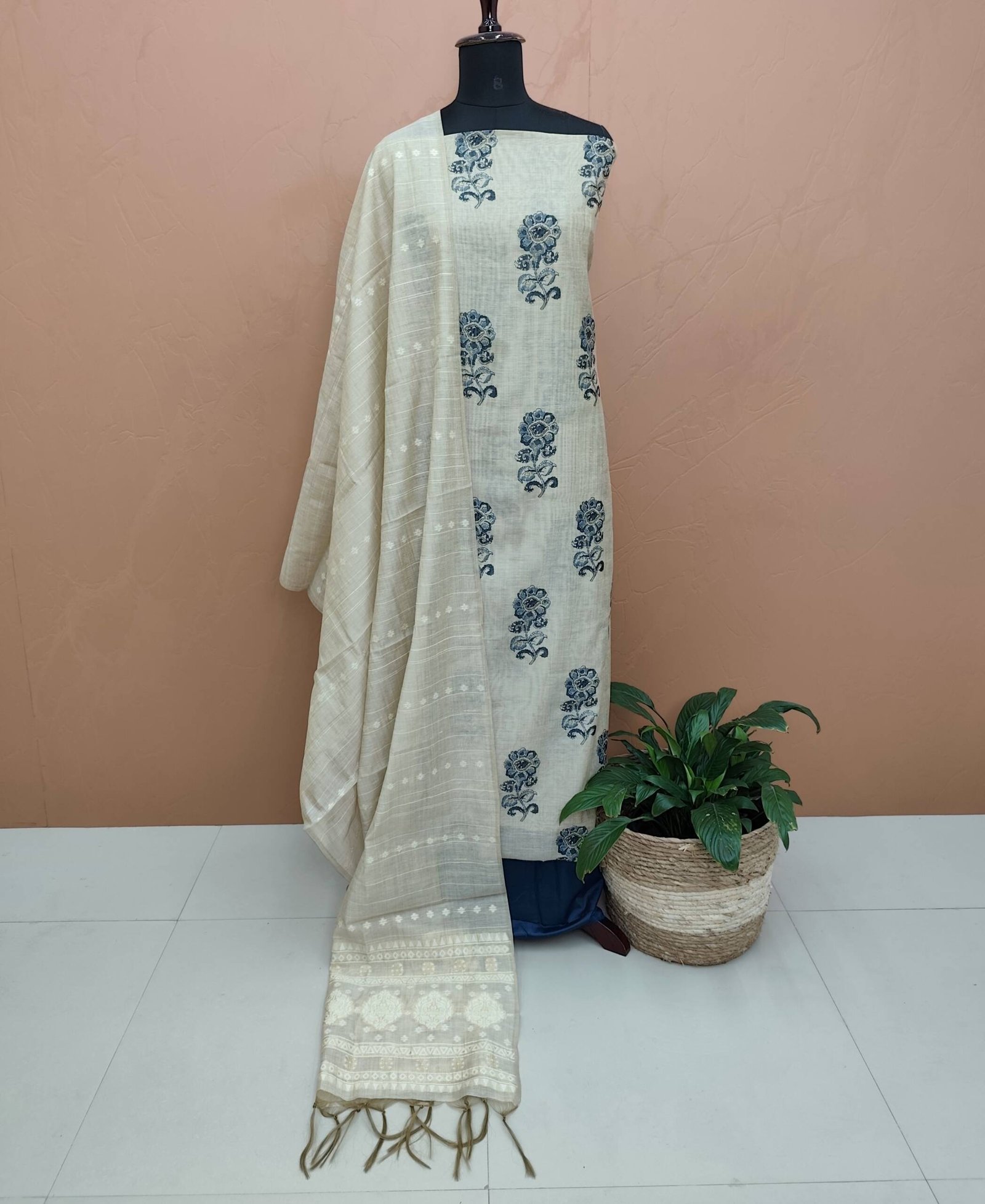CHANDERI SILK PRINTED SUITS-43883