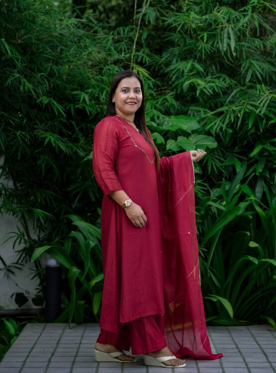 PURE CHANDERI SILK READY TO WEAR-43878