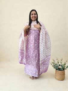 CHANDERI SILK PRINTED SUITS-43858