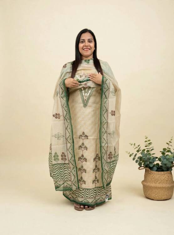 CHANDERI SILK SALWAR SUITS  43248