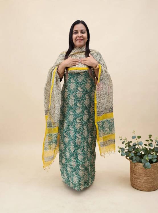 KOTA DORIA BLOCK PRINTED SUITS-43910