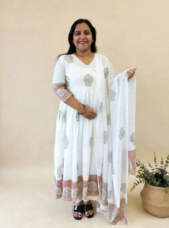 PRINTED COTTON KURTI   43701