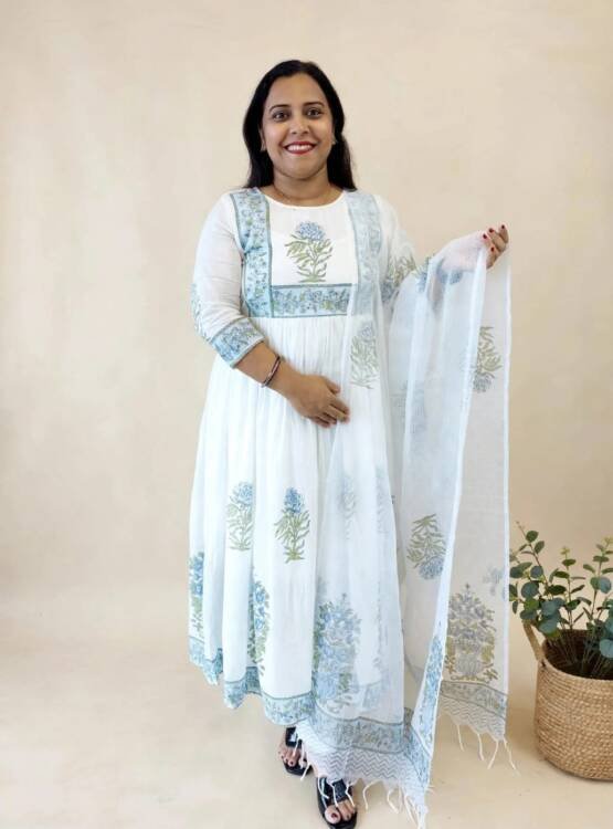 PRINTED MAL COTTON KURTI SET-43688